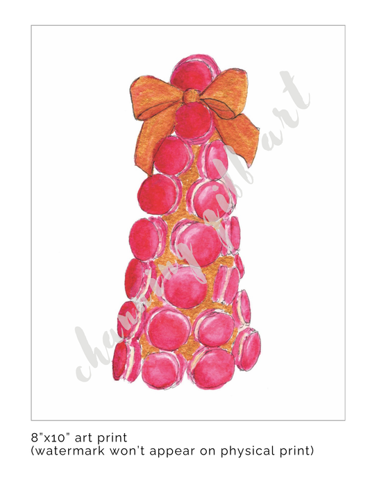 Pink Macaron Tree 8x10 Print