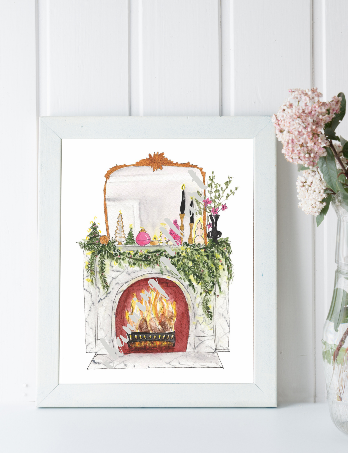 Cozy Decor Fireplace 8x10 Print