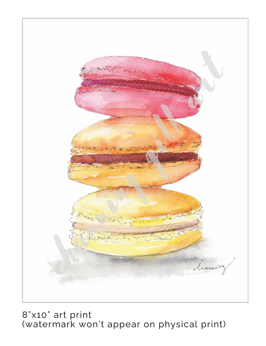 Stacked Macarons 8x10 Print