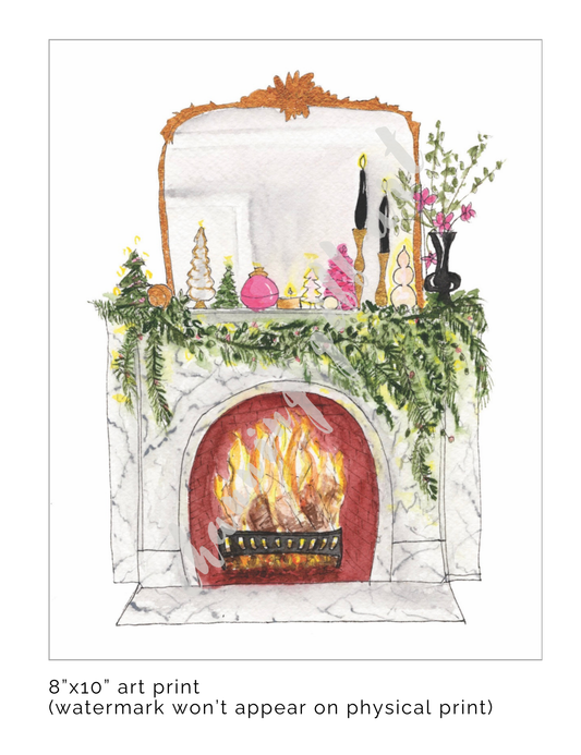 Cozy Decor Fireplace 8x10 Print