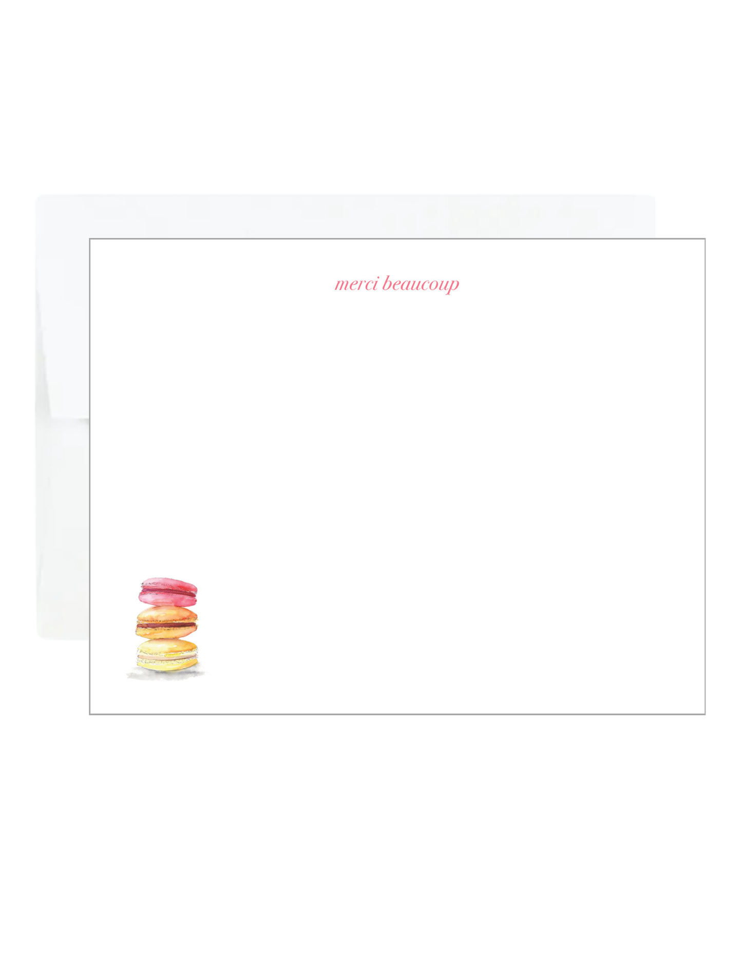 Thank You notecards, Macarons Set of 10