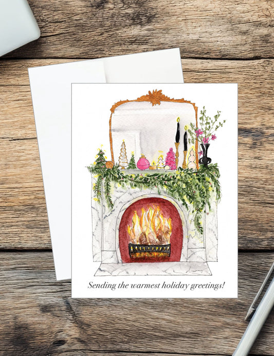 Fireplace Holiday Card A2