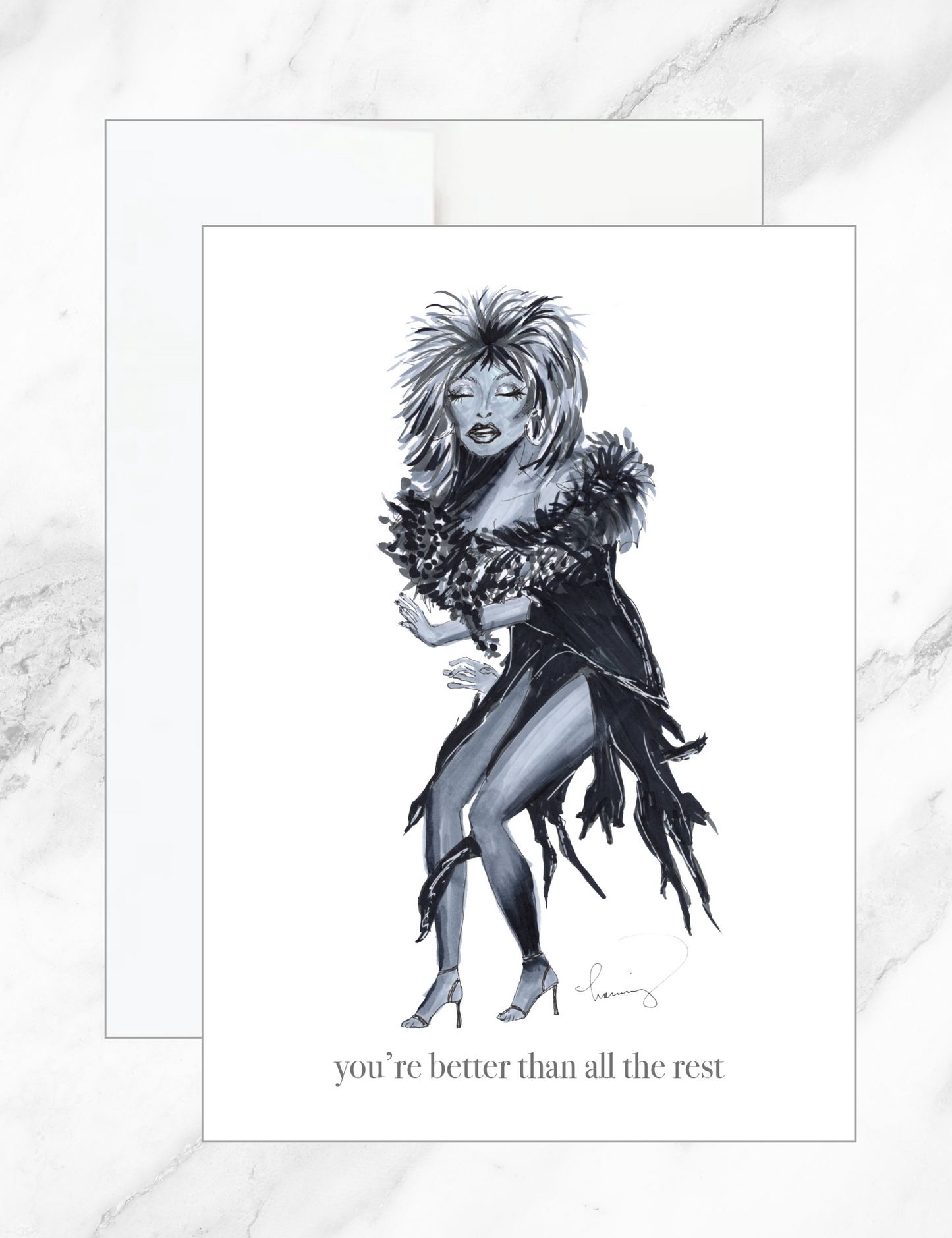 Tina Turner Greeting Card