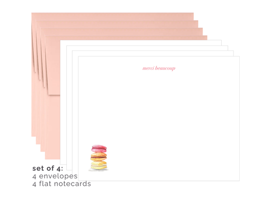 merci beaucoup notecards, macarons