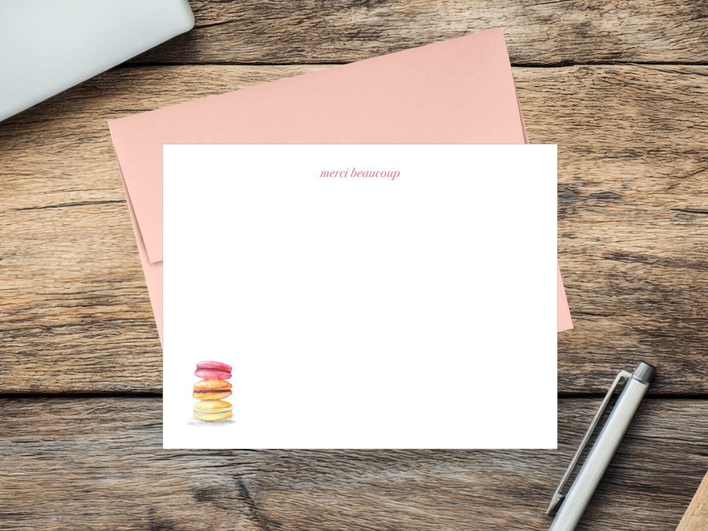 merci beaucoup notecards, macarons