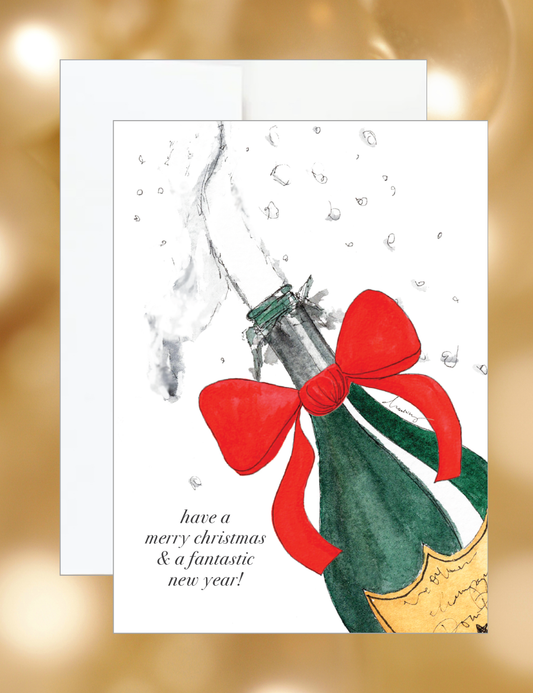 Champagne Tidings Christmas Cards