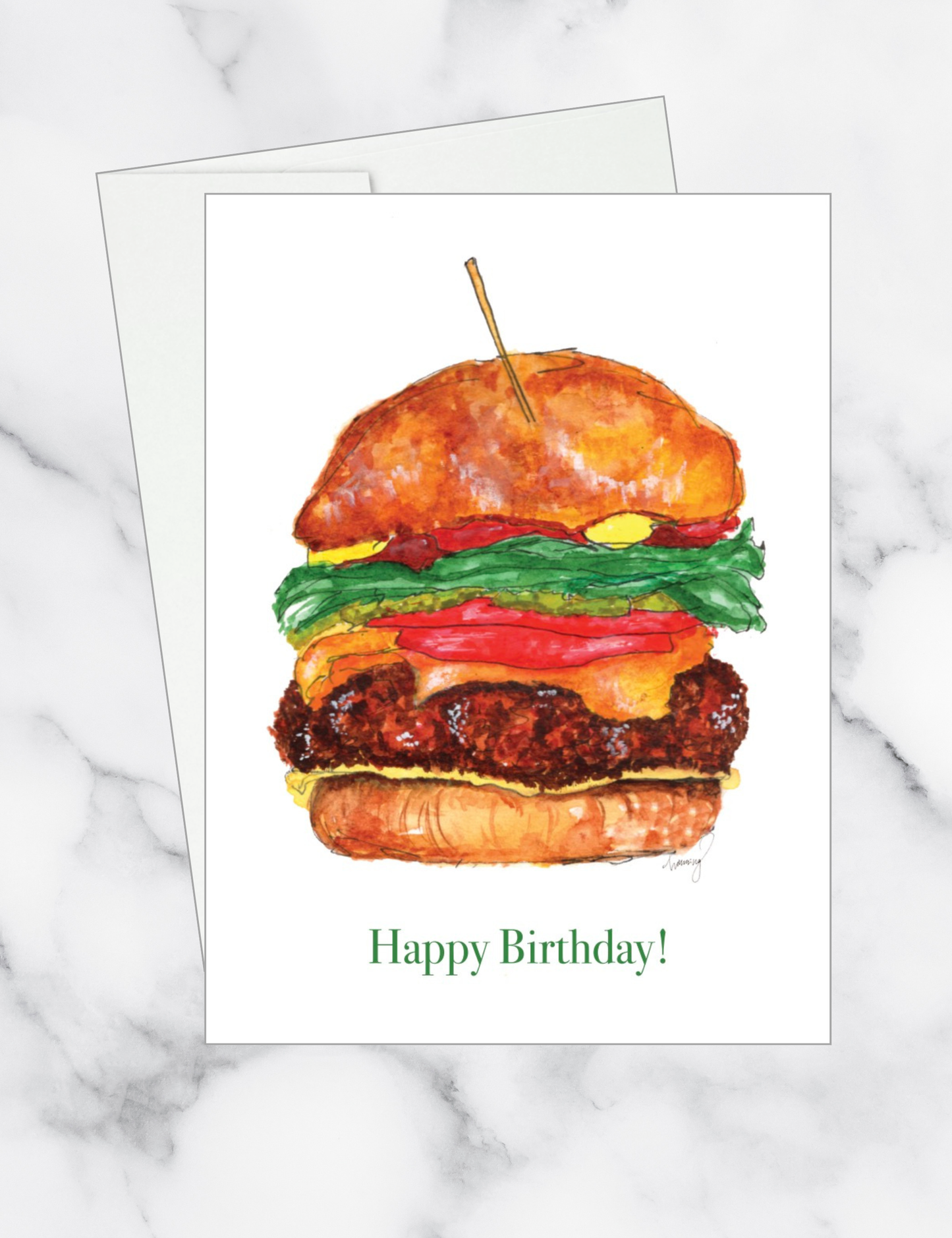 Birthday Cheeseburger Card