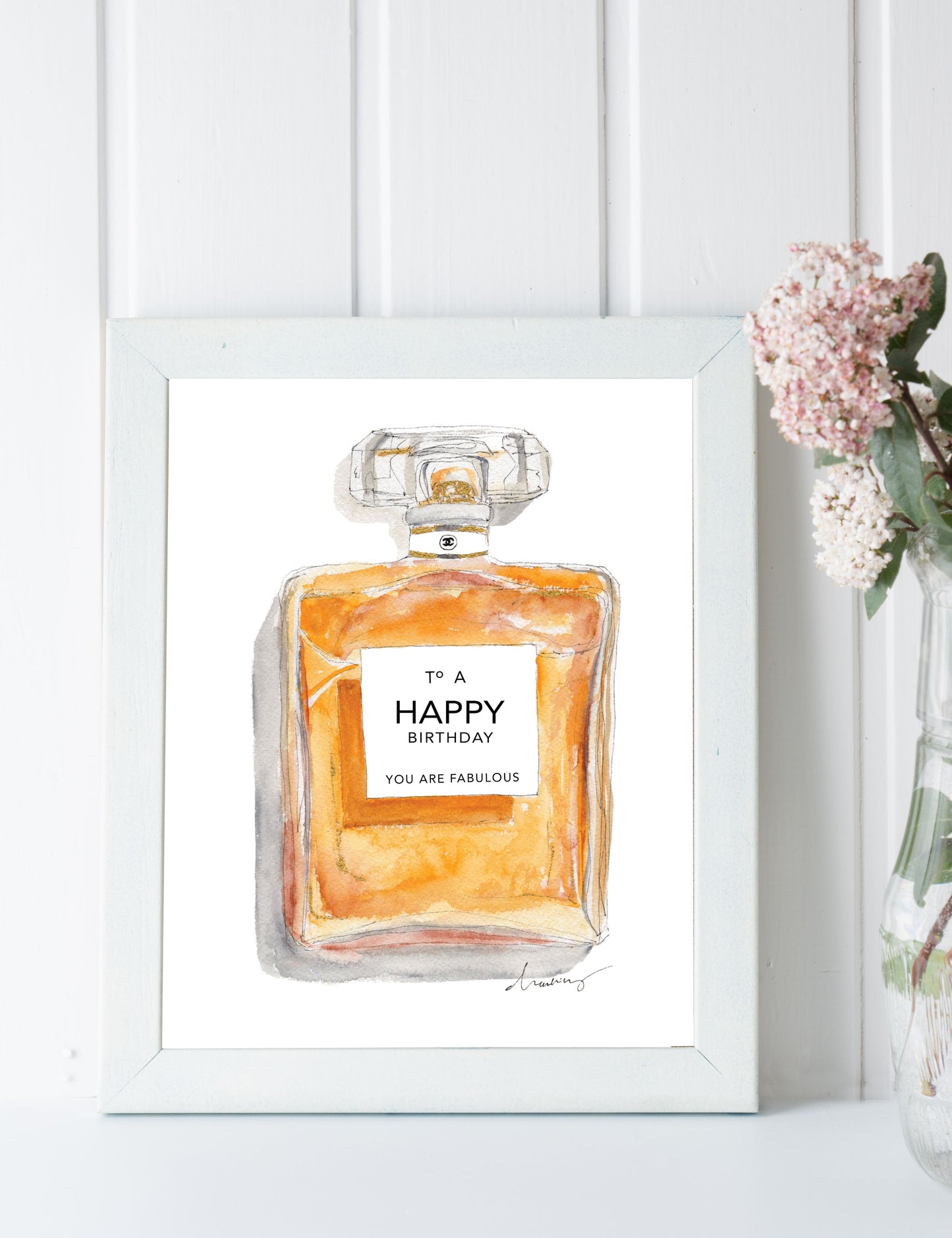 Luxury Perfume Bottle Birthday Card