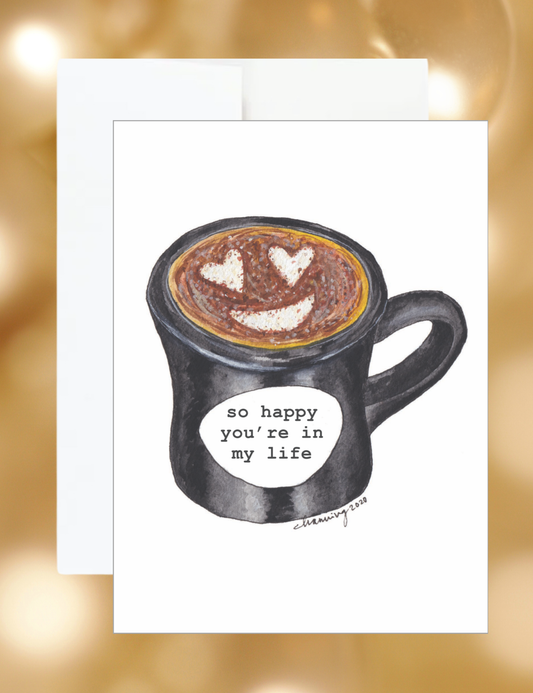 Grateful for You Coffee Mug Greeting Card