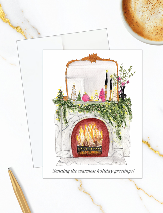 Fireplace Holiday Card A2