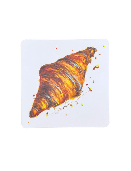 3" Vinyl Sticker, Butter Croissant