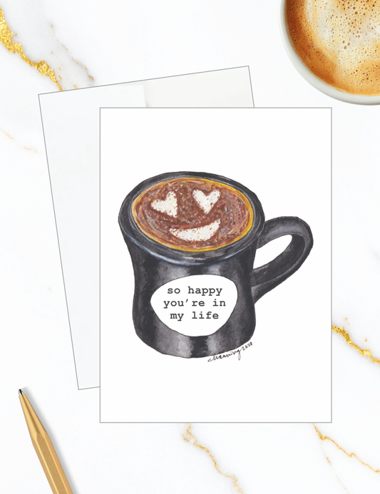 Grateful for You Coffee Mug Greeting Card