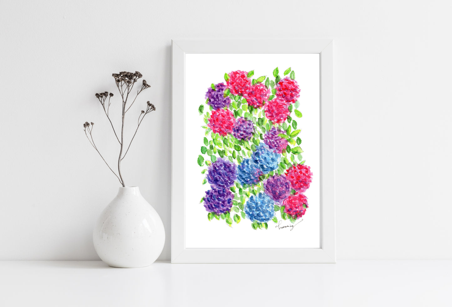 Hydrangea Flowers 5"x7" Greeting Card