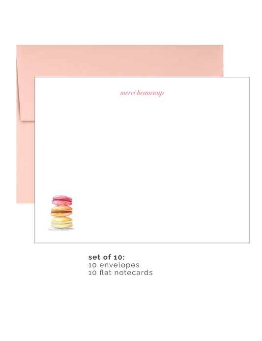 Thank You notecards, Macarons Set of 10