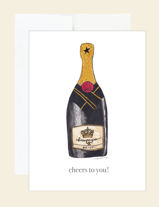 Cheers To You Champagne 5"x7" Greeting Card