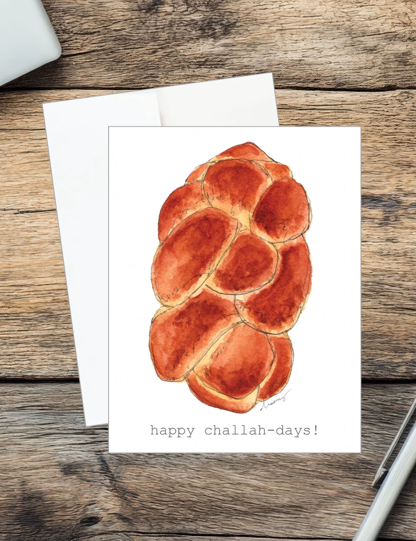 Hanukkah Challah-Days Card A2