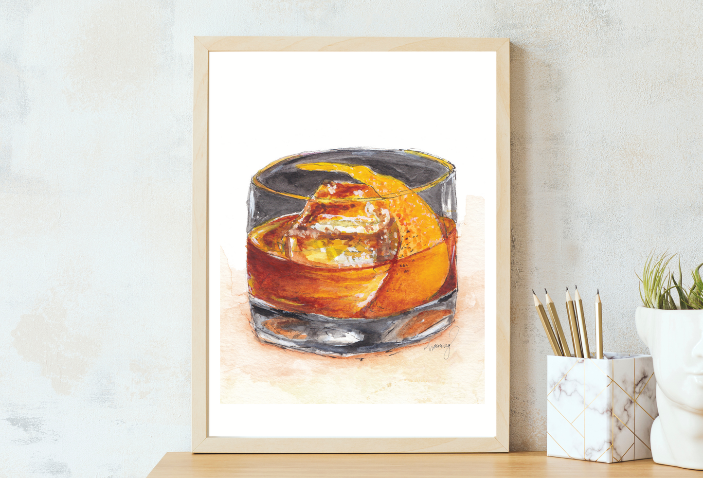 Old Fashioned Cocktail 8x10 Print