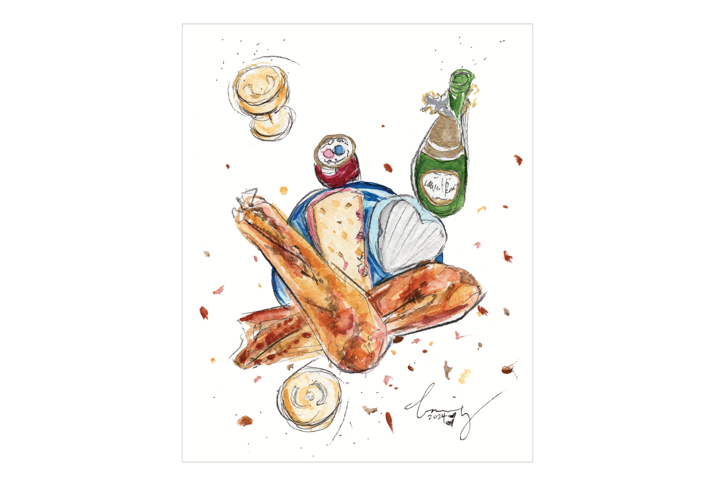 Paris Table 8x10 Art Print