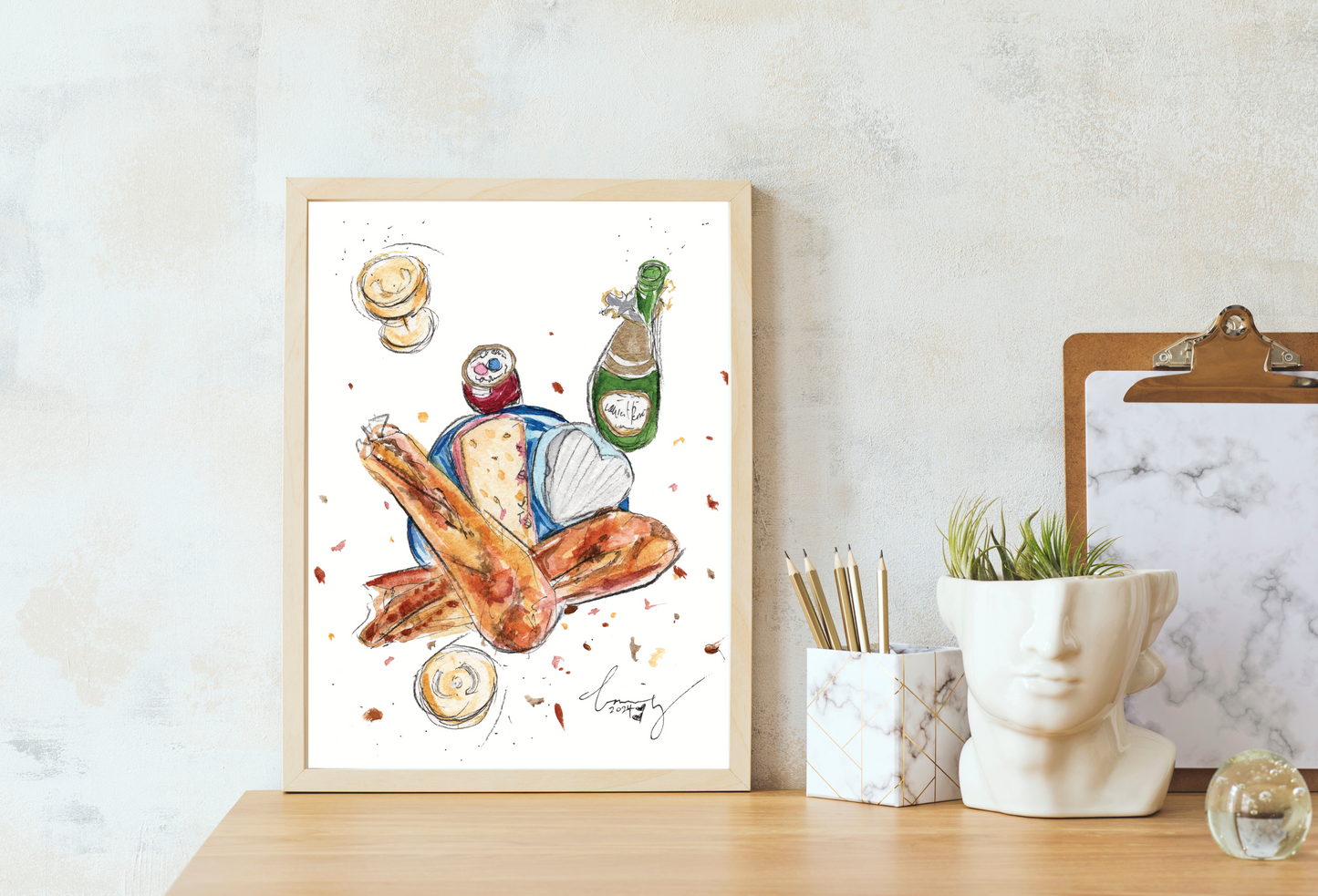 Paris Table 8x10 Art Print