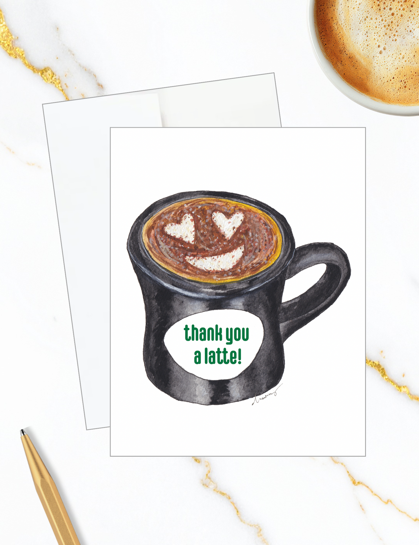 Thank You a Latte Card