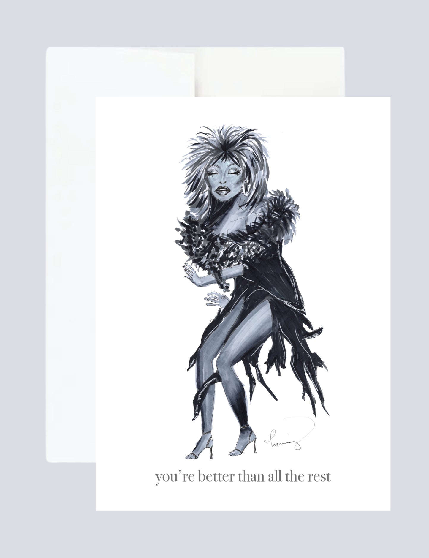 Tina Turner Better Than All The Rest 5"x7" Greeting Card