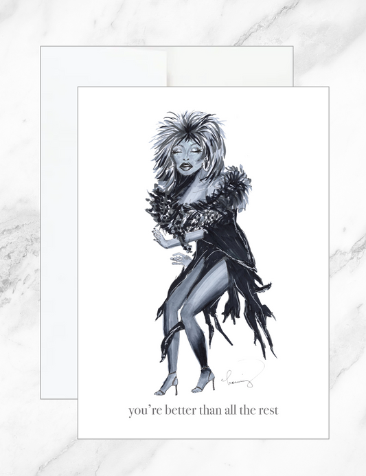 Tina Turner Greeting Card
