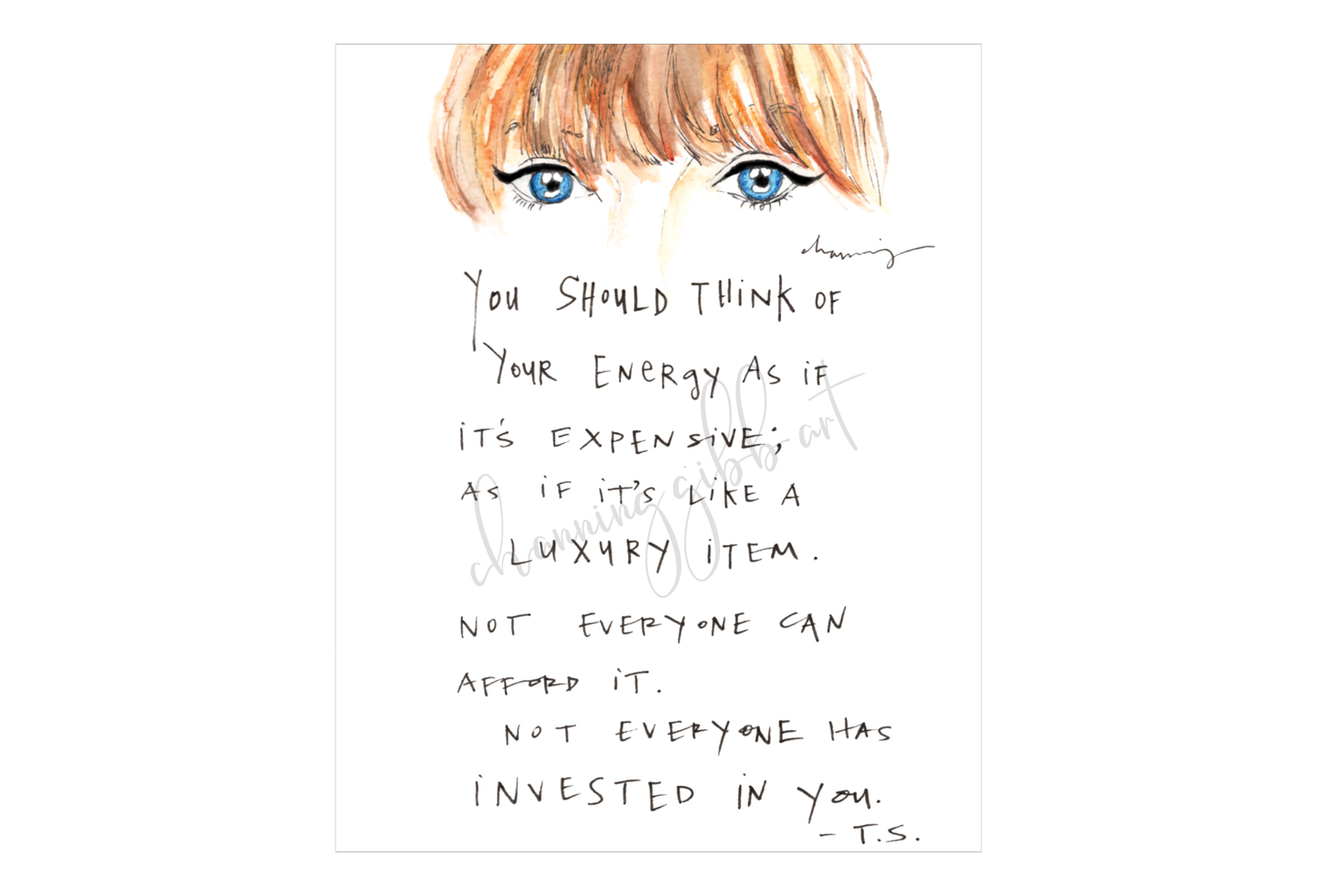 Your Energy is Expensive TS art print