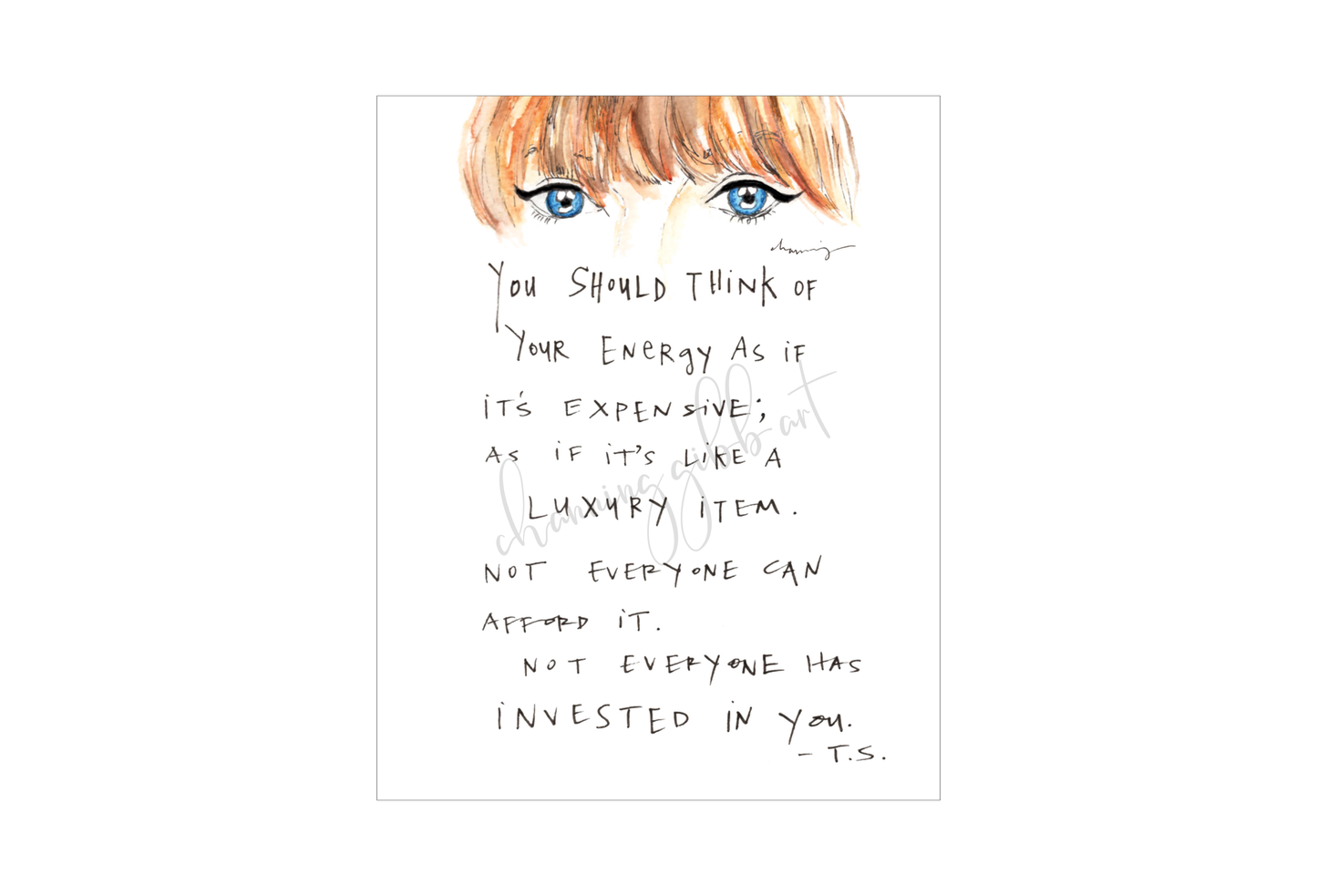 Your Energy is Expensive TS art print